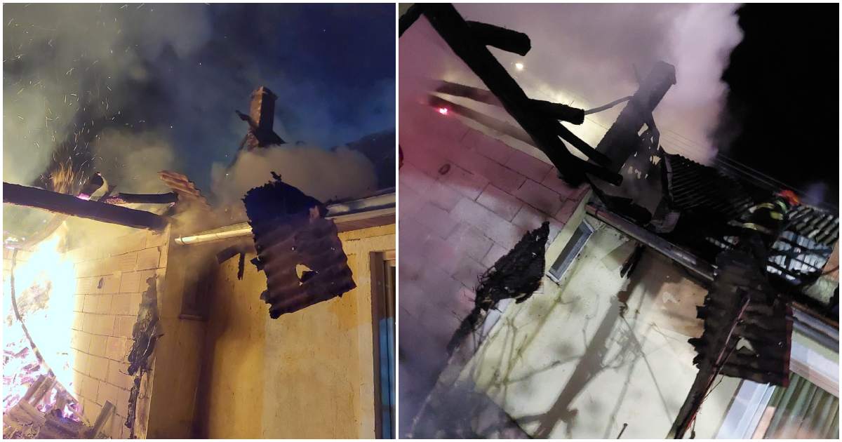 FOTO. Un nou incendiu în județul Satu Mare. Flăcările amenințau casele învecinate