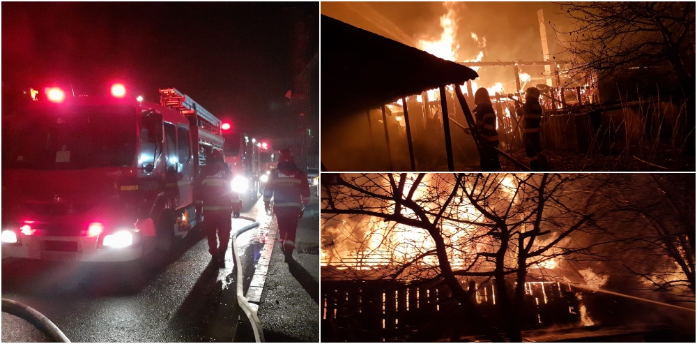 FOTO/VIDEO. Incendiu uriaș în Satu Mare. Pompierii s-au mobilizat, dar au avut probleme mari