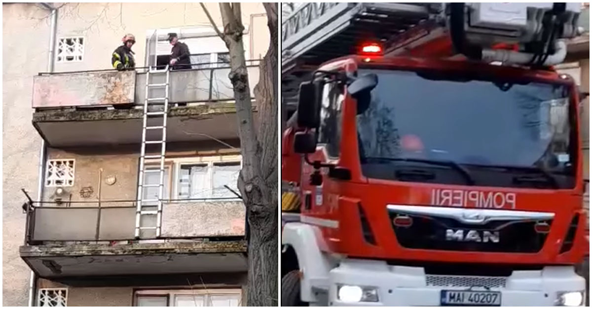 VIDEO. Intervenție a pompierilor sătmăreni pentru salvarea unei bunicuțe, pe Drumul Careiului