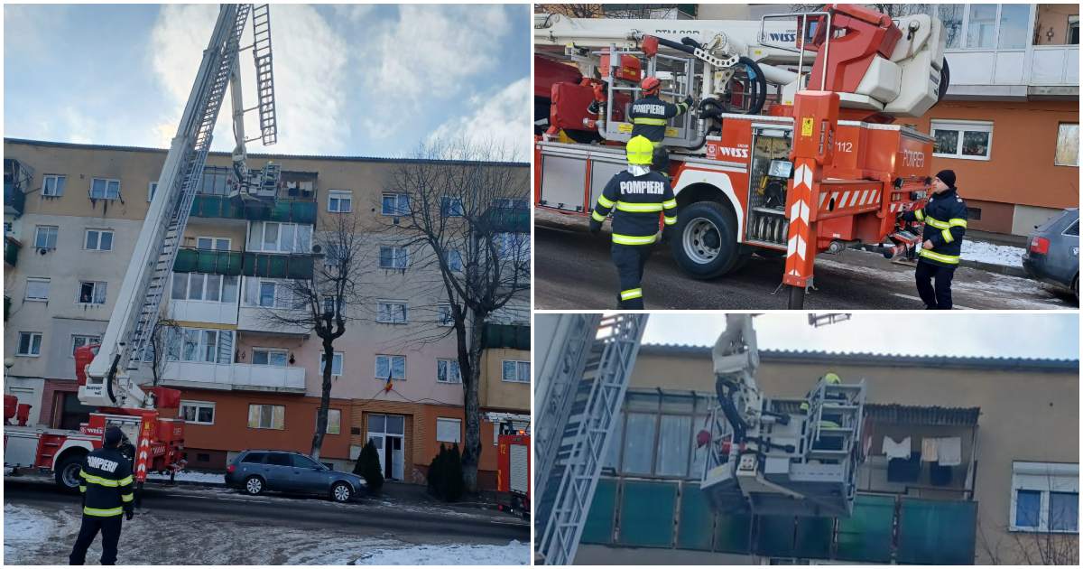 FOTO/VIDEO. Sătmărean găsit mort! Pompierii au intrat printr-un geam de la etajul 4