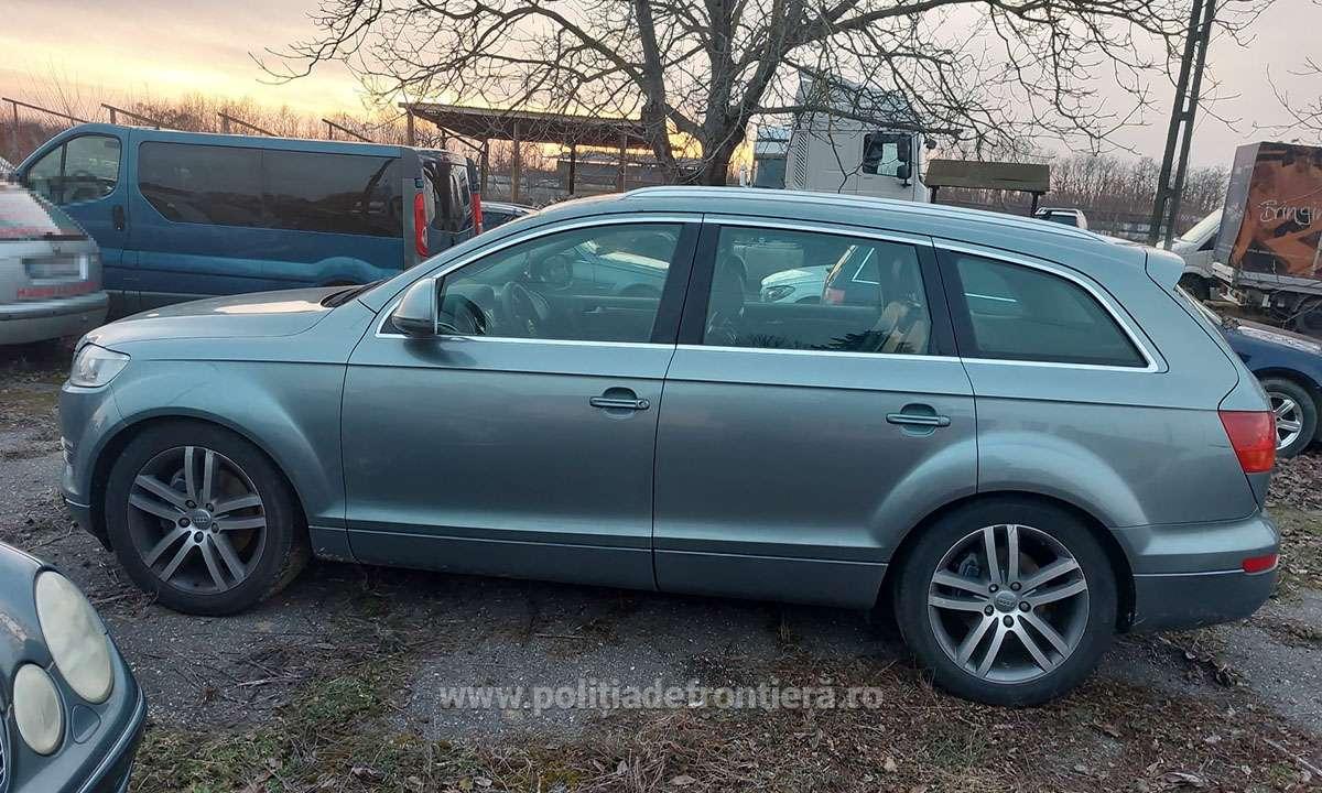 FOTO. Frontieriștii sătmăreni au lăsat un moroșan fără Audi-ul Q7 de pe platformă