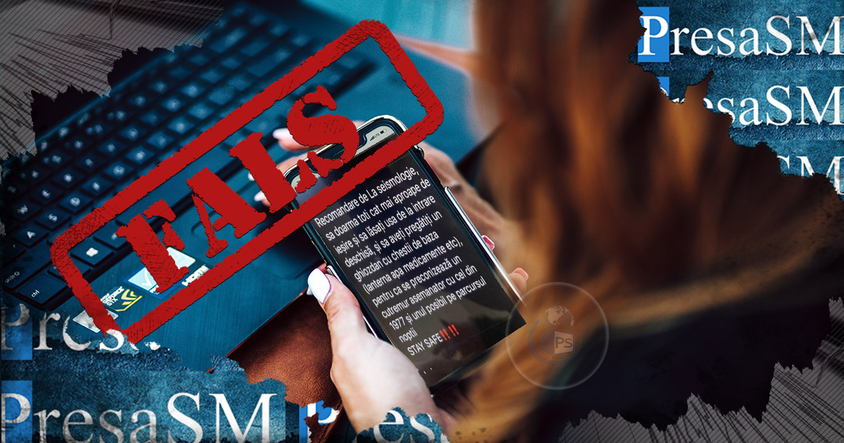 FOTO. ATENȚIE! Sătmărenii primesc mesaje false cu un ”cutremur devastator”