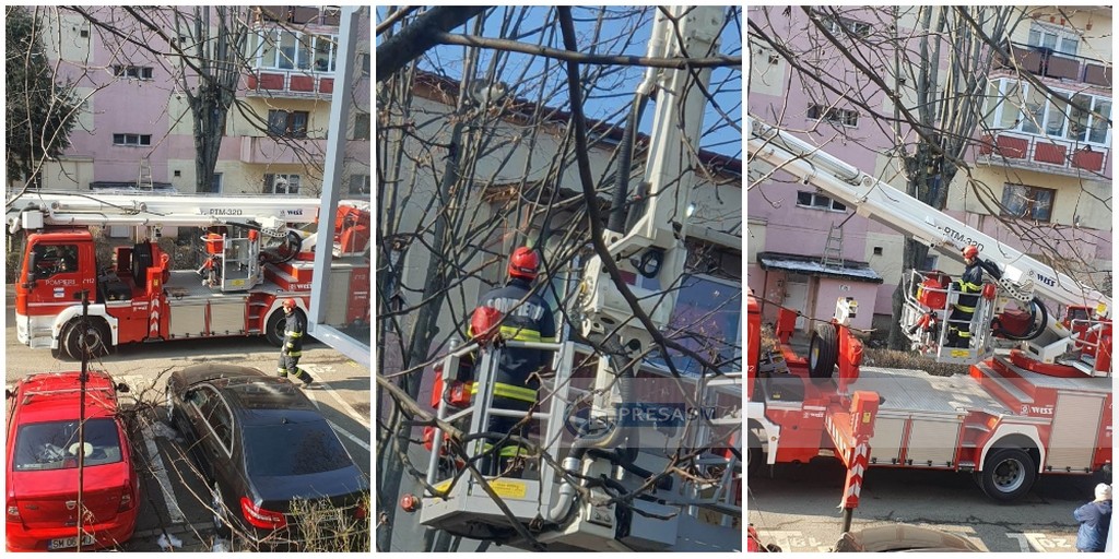 FOTO/VIDEO. Intervenție mai puțin obișnuită a pompierilor în Cartierul Micro 16