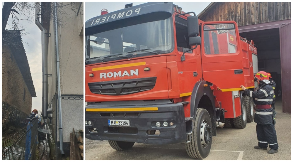 FOTO. Incendiu la o vilă din Țara Oașului