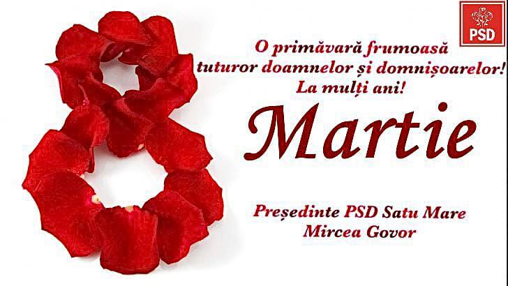 Mesajul PSD Satu Mare pentru toate doamnele și domnișoarele: ”O primăvară frumoasă, la mulți ani”
