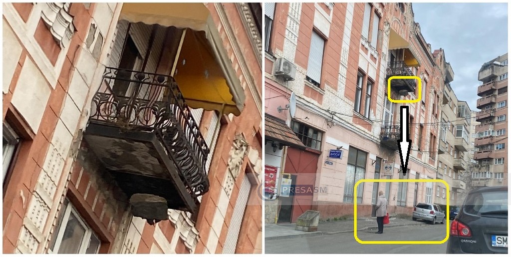 VIDEO. Pericol de moarte în centrul Sătmarului. O femeie a scăpat la limită