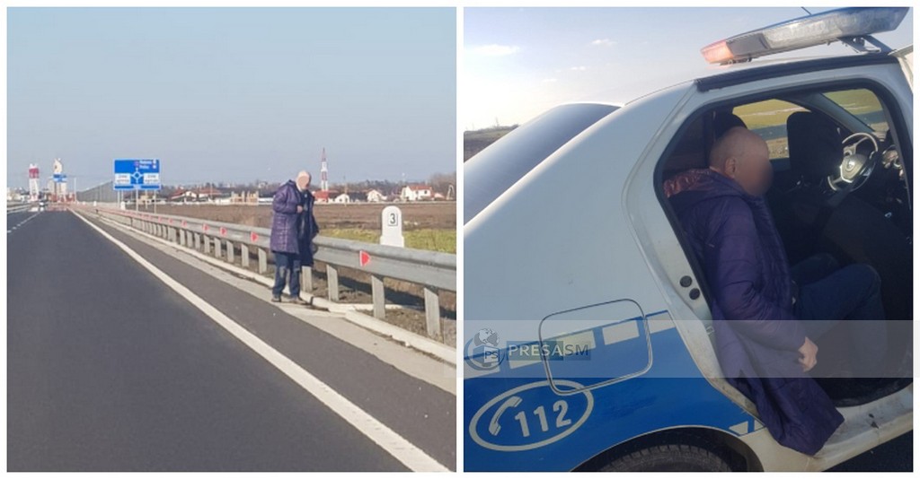 VIDEO. Vârstnic, la un pas să fie omorât pe centura Sătmarului. Șoferii nu au oprit, salvat de Poliție