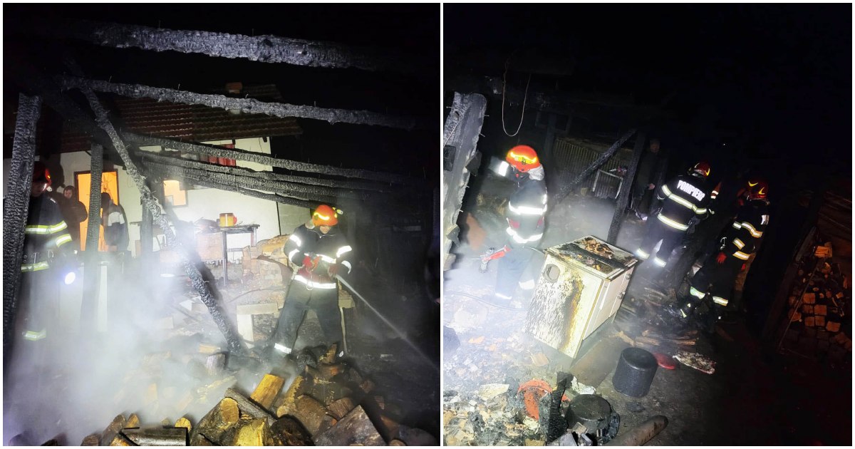 FOTO. Incendiu în județul Satu Mare. Au fost chemați pompierii din mai multe localități