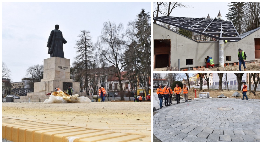 FOTOGALERIE. Viitorul Centru Vechi prinde contur! Lucrările avansează, urmează închiderea circulației