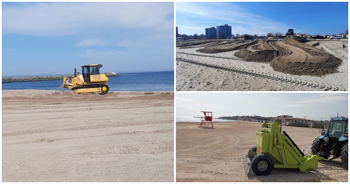 FOTO. A început pregătirea litoralului Mării Negre pentru sezonul estival