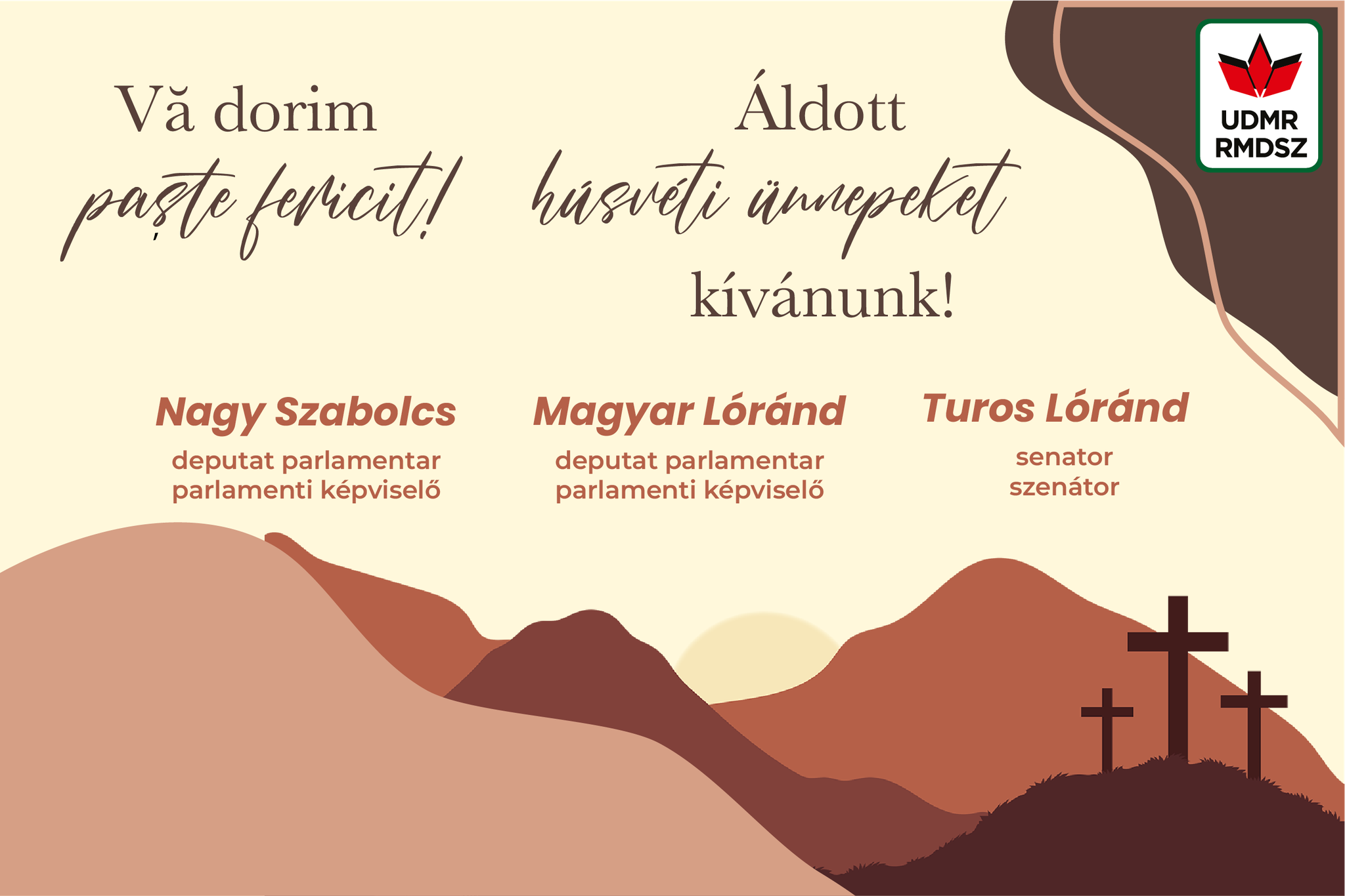 Mesajul parlamentarilor UDMR Satu Mare pentru creștinii care sărbătoresc Sfintele Paști