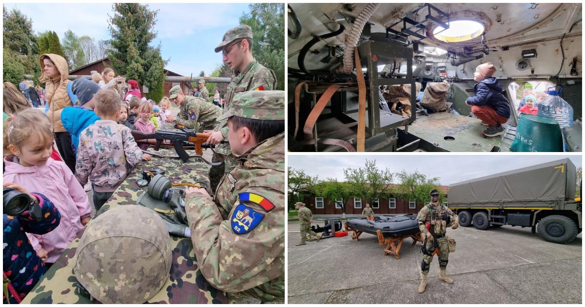 FOTOGALERIE. Porți deschise la Batalionul 52 Geniu "TISA". Cei mici au luat cu asalt unitatea