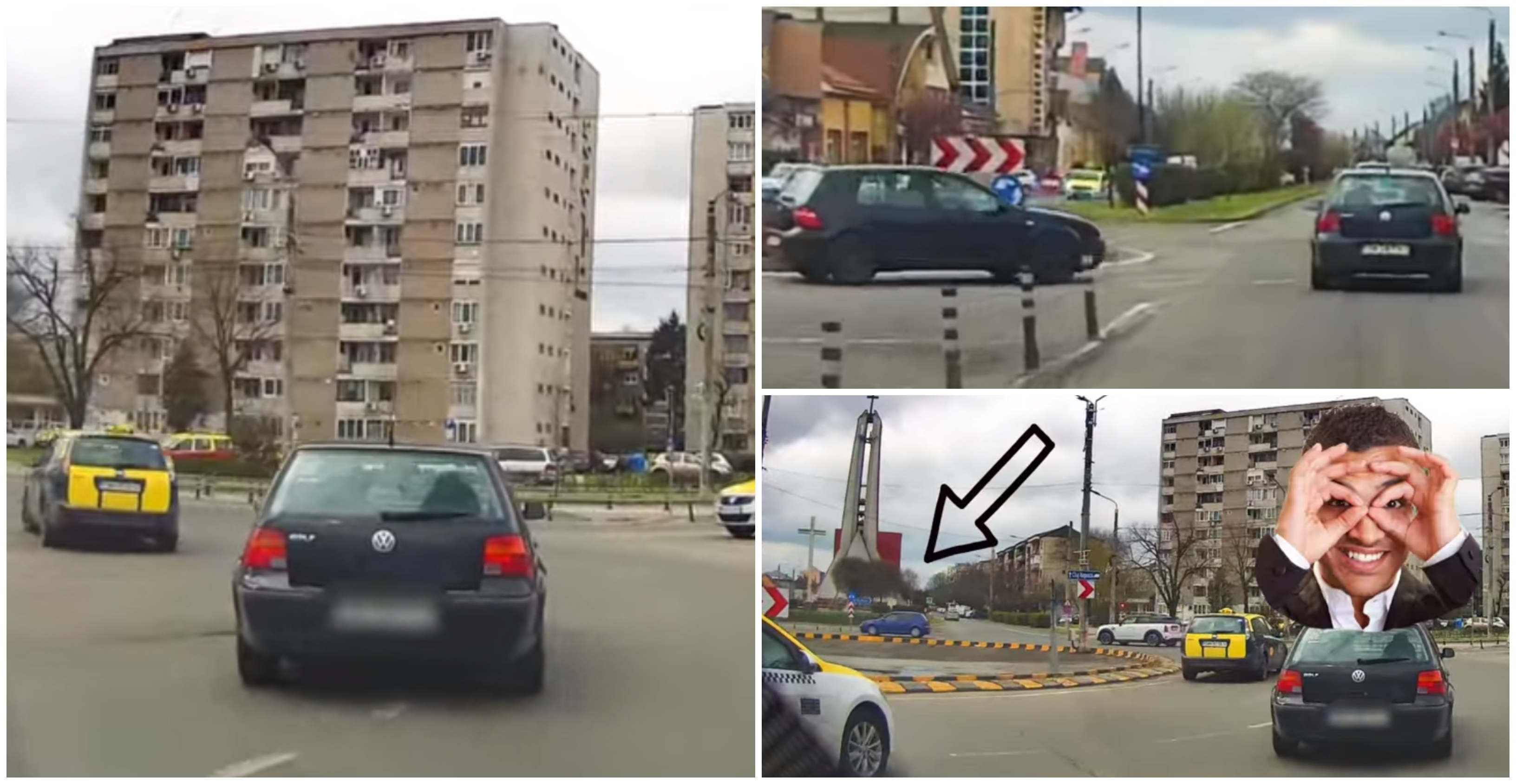 VIDEO. O șoferiță face ”praf” două sensuri giratorii, în municipiul Satu Mare