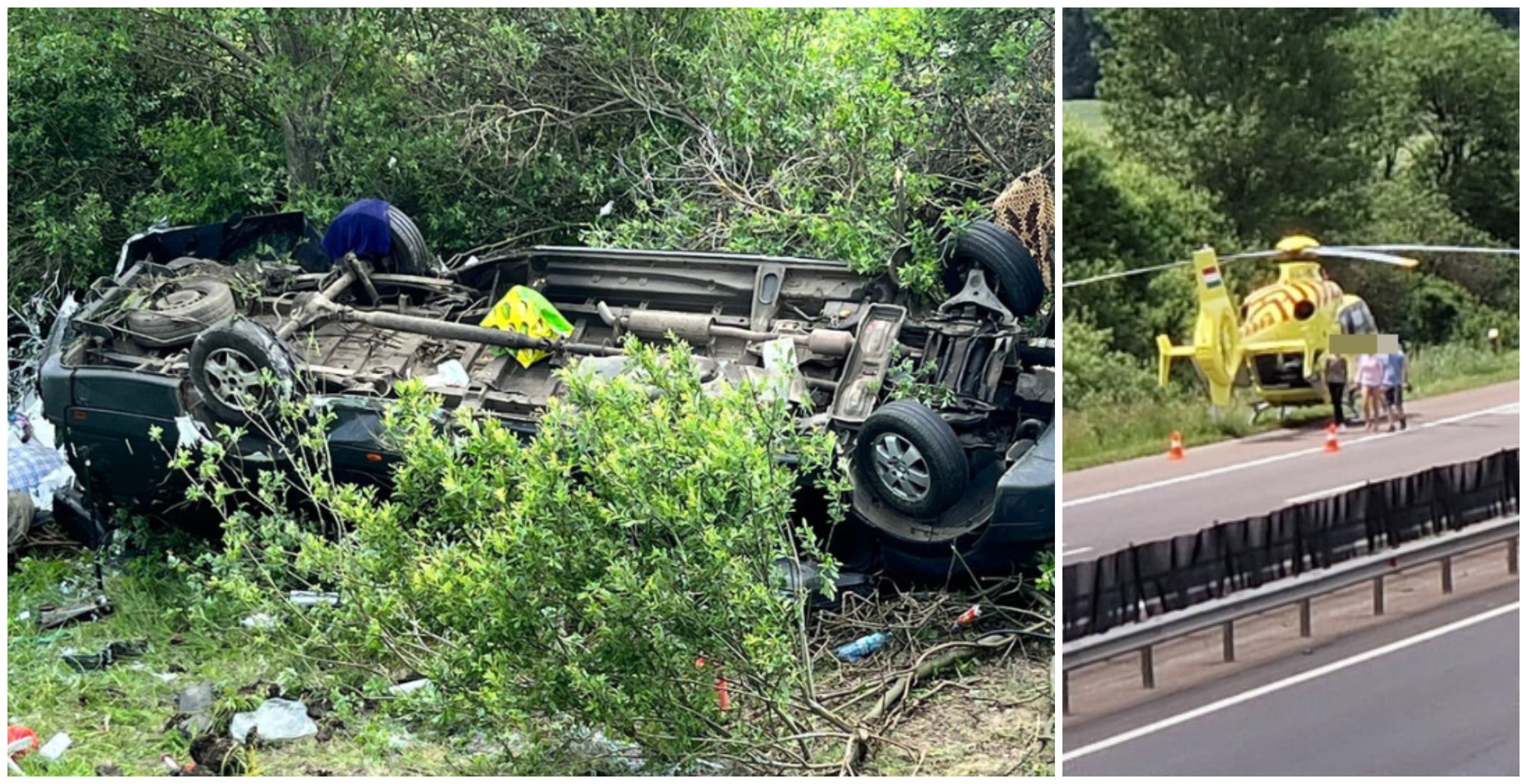 FOTO/VIDEO. Accident mortal! Un decedat și 3 răniți dintr-un microbuz din Satu Mare pe autostradă în Ungaria