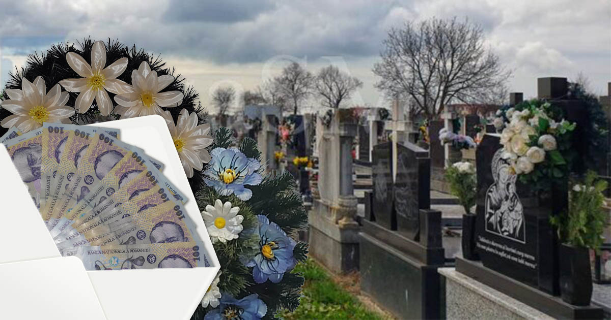 Cu plicul la înmormântări. Propunerea unei parohii din țară: bani în loc de coroane