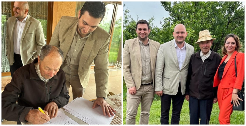 FOTO. Baciu Gavrilă, la 100 de ani, e cel mai vârstnic fermier din Satu Mare. Exemplu de hărnicie