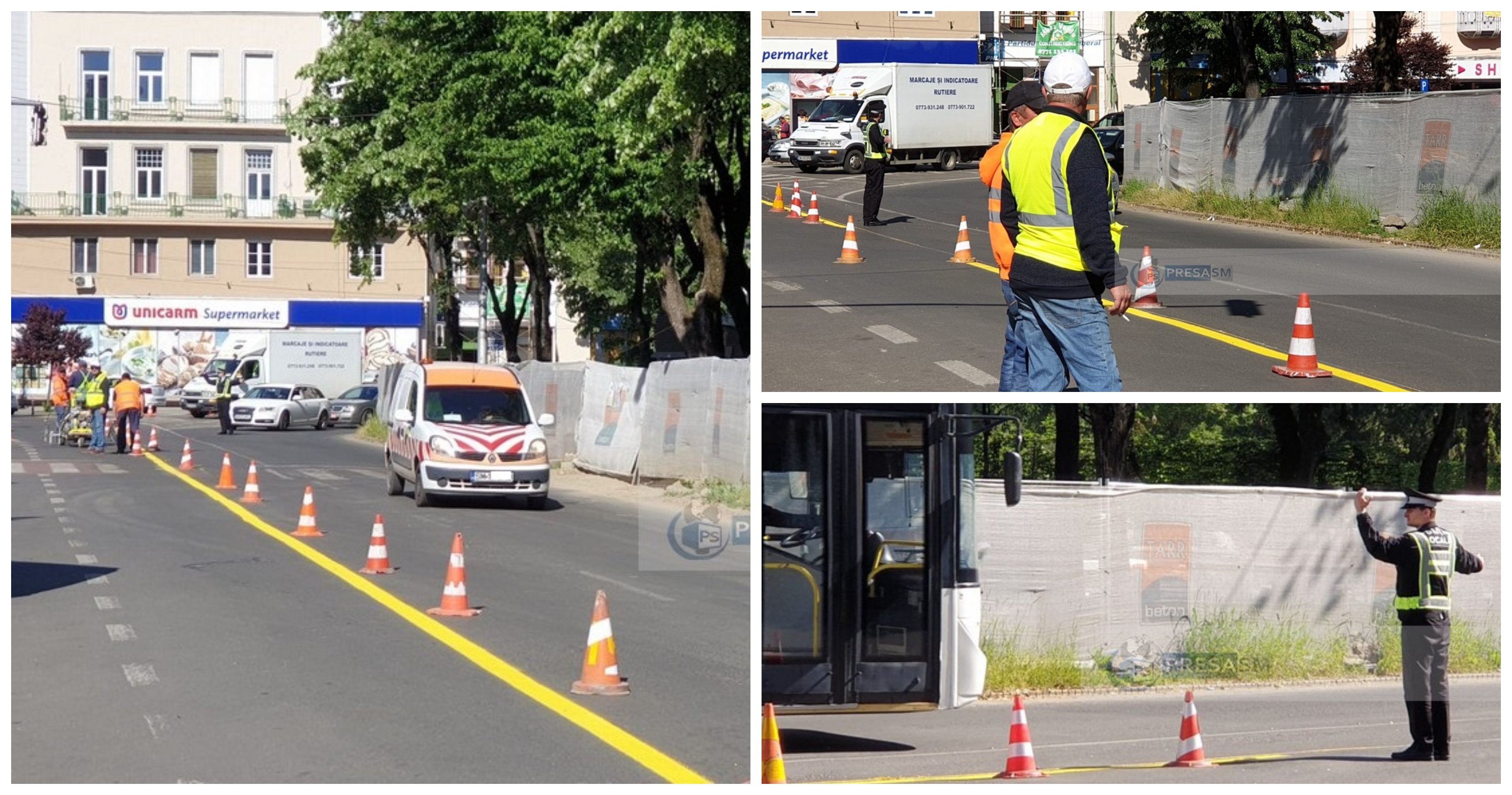 FOTO. Începe instituirea noilor reguli în Piața Libertății: parcări interzise, circulație în două sensuri, închidere tronson