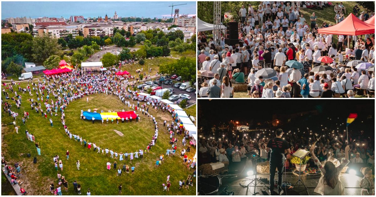 FOTO. Mare adunare patriotică în Parcul UFO din Satu Mare