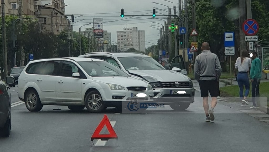 FOTOGALERIE. Accident cu victimă pe Drumul Careiului. Trafic afectat pe un sens de circulație