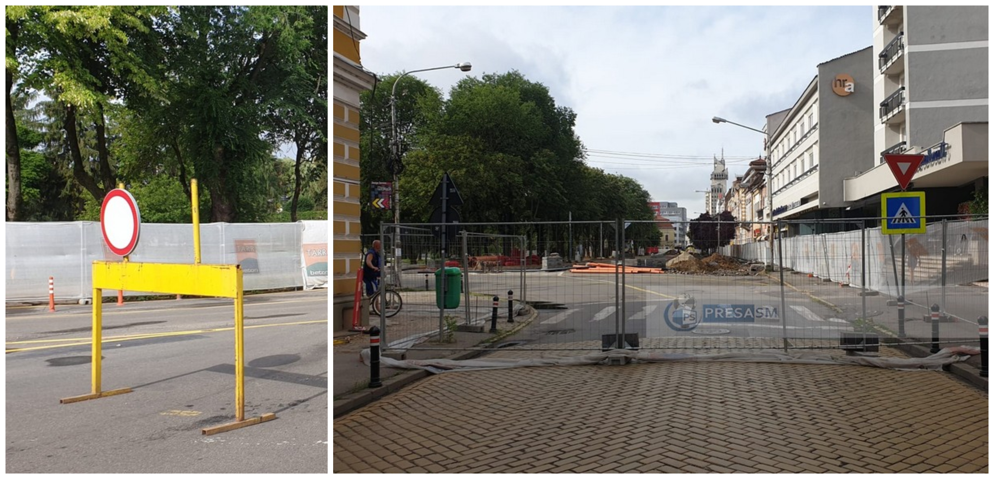 FOTO. S-a închis definitiv traficul rutier pe tronsonul Aurora - Ceasul Electric. Pe Ștefan cel Mare au acces doar locatarii