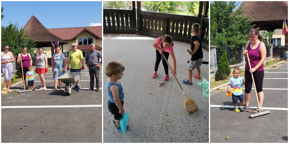 FOTO. Comună model din județul Satu Mare. Oamenii întrețin spațiile publice, cu mic cu mare