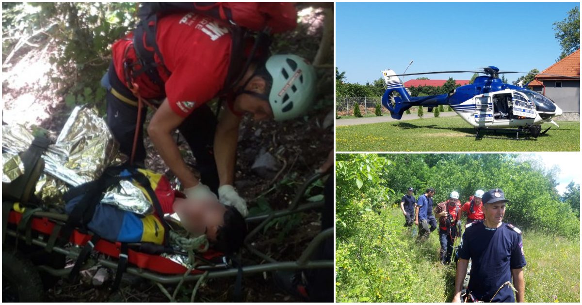 FOTO. Tânăr dispărut în munții din Sătmar, găsit după două zile de căutări cu elicopterul MAI