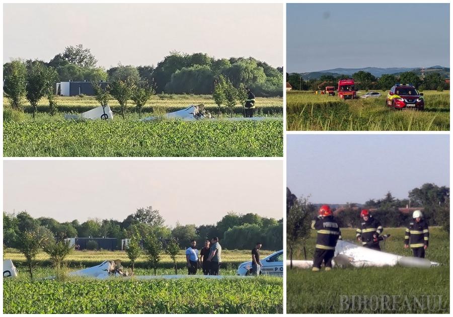 FOTO/VIDEO. Accident aviatic fatal! Un pilot a decedat după ce s-a prăbușit cu un aparat de zbor în județul vecin