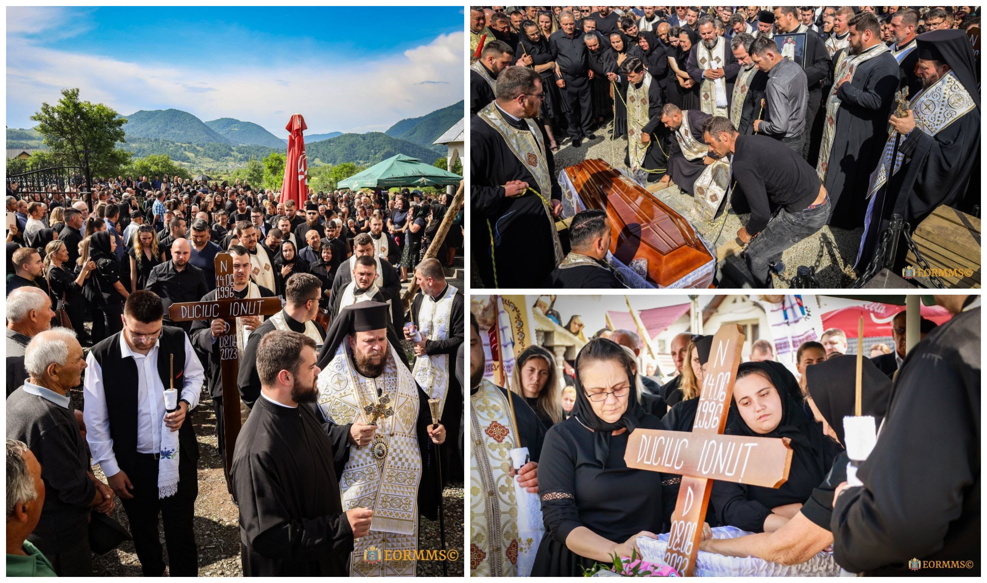 FOTO. Preotul Ionuț (26 ani), condus pe ultimul drum de sute de credincioși. Odihnă veșnică!