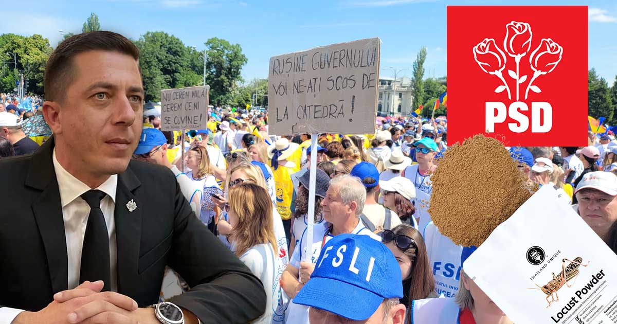 Senatorul Zob critică prioritățile PSD. Partidul, preocupat de făina de insecte, nu de greva profesorilor