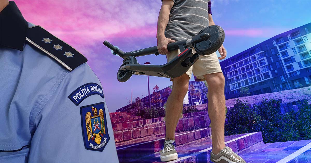 A pus ochii pe o trotinetă electrică și s-a făcut nevăzut cu ea. După o zi, polițiștii sătmăreni i-au bătut la ușă
