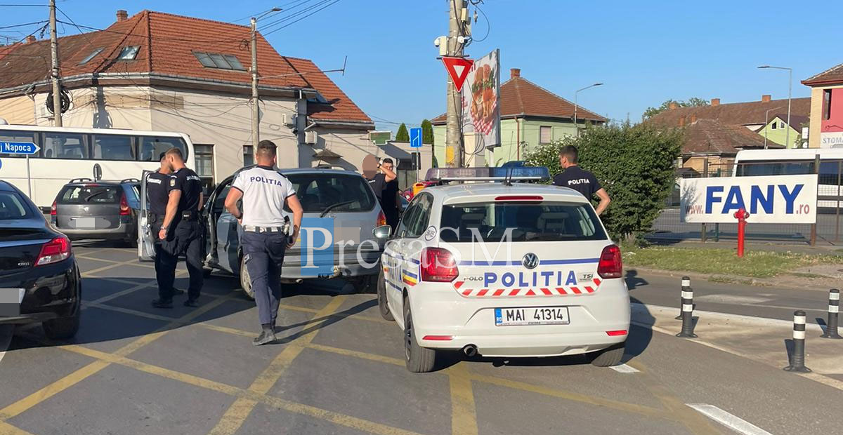 FOTO. INCREDIBIL. Un șofer a leșinat astăzi de doua ori la volan, în doua intersecții diferite din Satu Mare