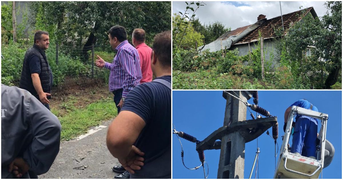 FOTO. Mii de sătmăreni au rămas fără curent în urma furtunilor. Zeci de localități din județ au fost afectate