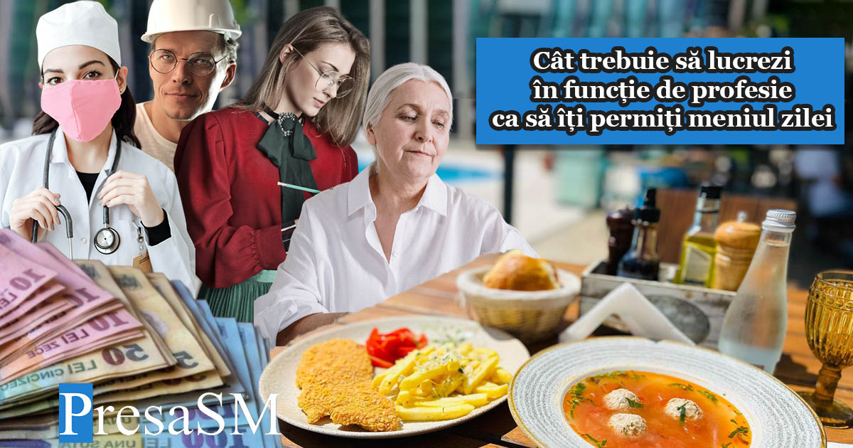 Cât trebuie să lucrezi, în funcție de profesie, ca să îți permiți meniul zilei. IT-iștii stau mai prost ca primarii de comună