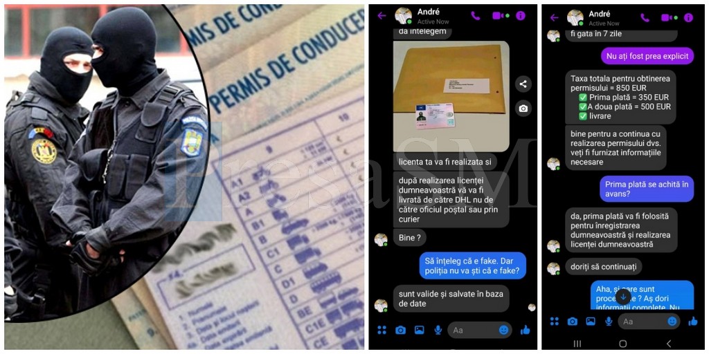 FOTO. Cum se vând permisele false pe internet. Clienții, abordați de pe grupurile de socializare