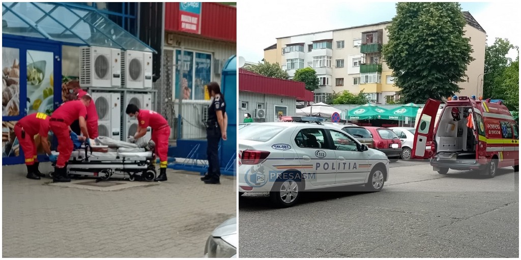 FOTO. Căldura mai face o victimă. Bărbat căzut inconștient pe stradă, în Satu Mare