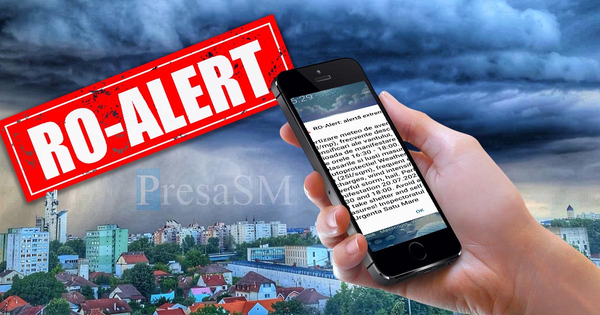 Cod portocaliu la Satu Mare. Locuitorii, avertizați prin RO-ALERT