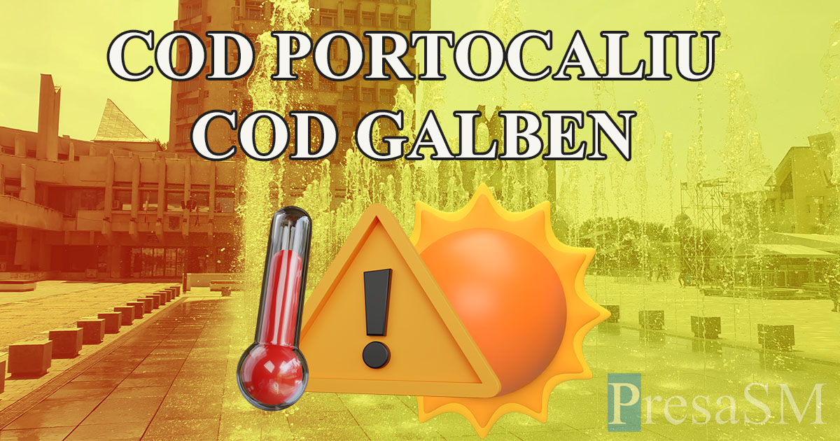 Sătmărenii nu scapă de căldură nici mâine. Avertizări: Cod portocaliu și cod galben în județ