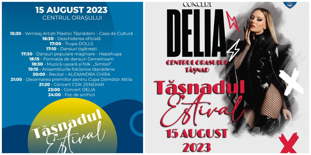Super concert Delia în Tășnad! Și un mare spectacol de focuri de artificii