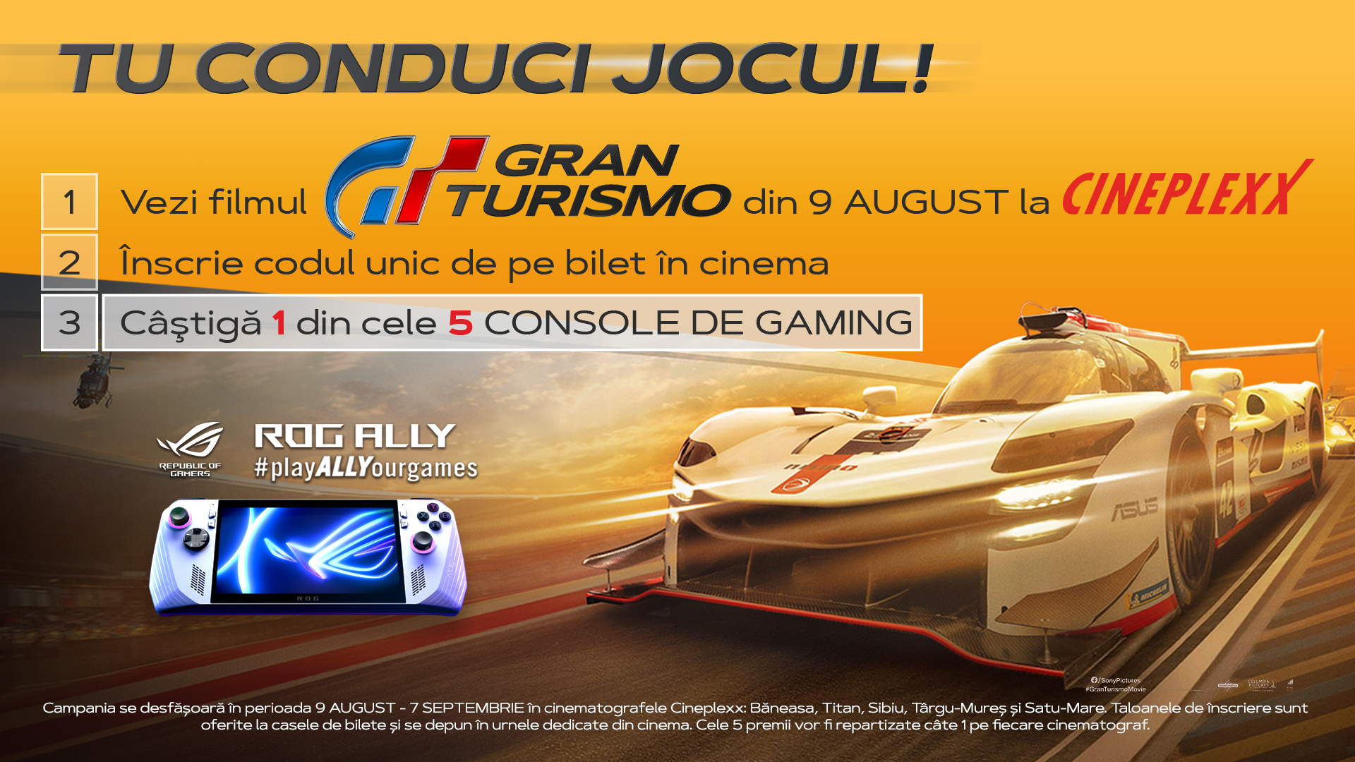 La Shopping City Satu Mare! Cineplexx te transformă din spectator în gamer cu filmul Gran Turismo