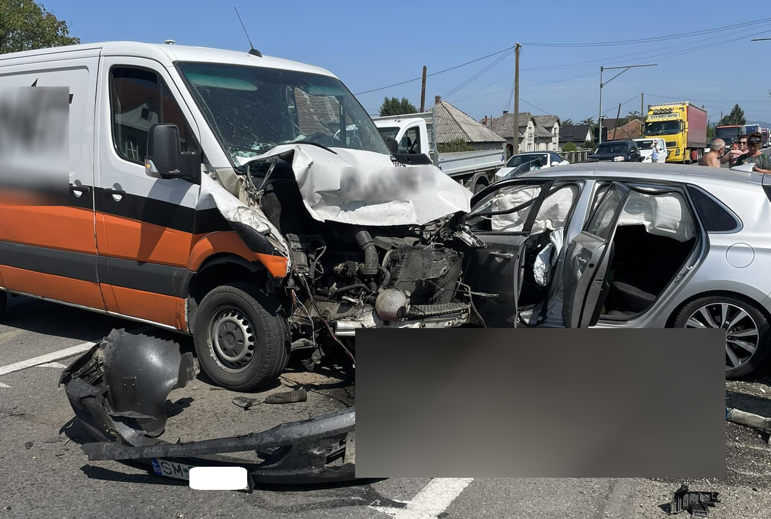 FOTO. DN19, blocat! Accident în lanț, cu victime, între Botiz și Ciuperceni