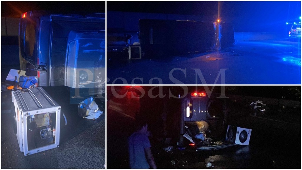 FOTO/VIDEO. Accident cu victime. Microbuz de Satu Mare, răsturnat în Austria, pe autostradă