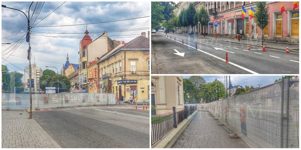 FOTOGALERIE. S-a închis definitiv și ultima parte din Piața Libertății. Cuza Vodă și Doja, cu dublu sens!