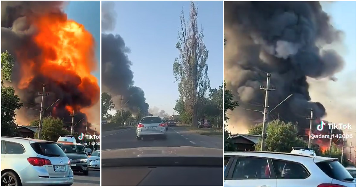 VIDEO. Explozii uriașe în România: Un deces, șapte victime cu arsuri grave. 26 de pompieri răniți!