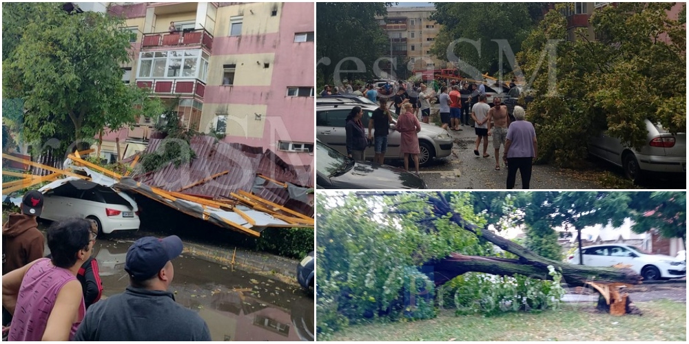 VIDEO. Sute de sătmăreni păgubiți după vijelie. Se cere Primăriei alocarea de despăgubiri