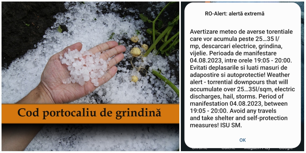 Cod portocaliu și Cod galben de vreme rea la Satu Mare. Lista localităților afectate