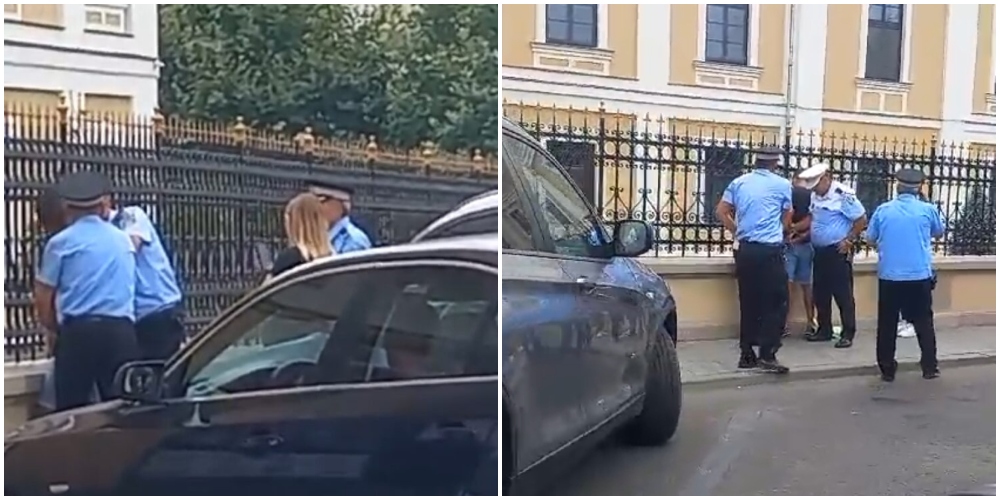VIDEO. Bărbat încătușat de patru polițiști locali în centrul municipiului Satu Mare