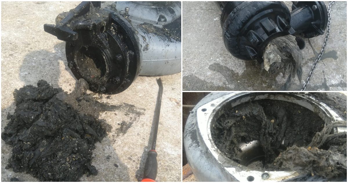 FOTO. Probleme cu canalizarea în Carpați II. S-au înfundat mai multe pompe. Apaserv: Canalizarea nu este coș de gunoi!