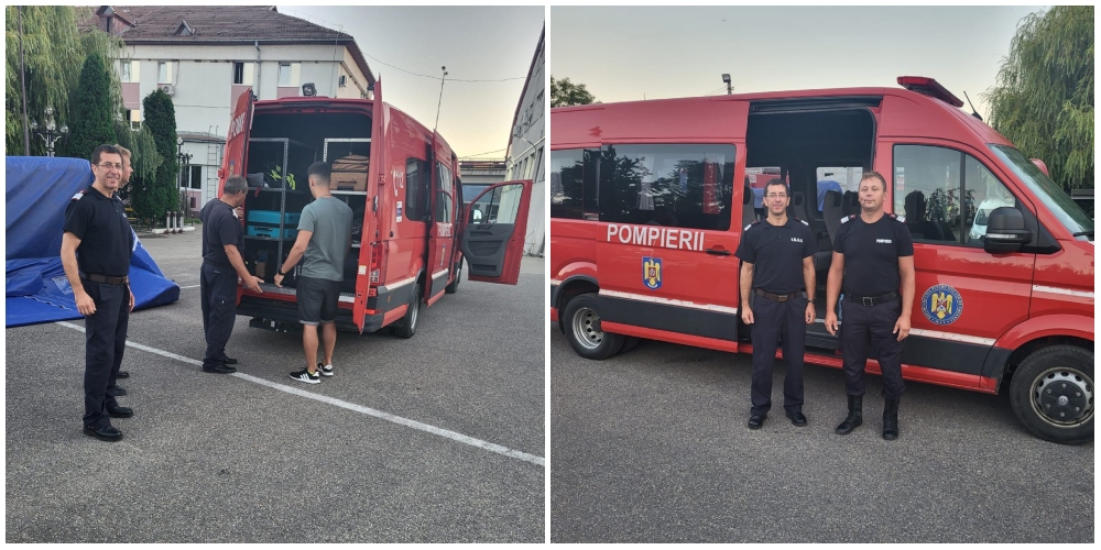 FOTO. Ei sunt pompierii din Satu Mare care merg să lupte cu flăcările în Grecia