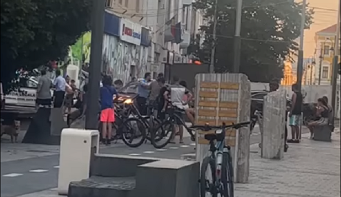 VIDEO. Scandal monstru în plin centrul municipiului Satu Mare