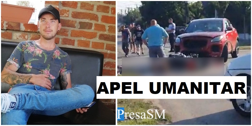 VIDEO. Tânărul motociclist lovit de mașină la Carei, în stare gravă. Are nevoie urgentă de ajutor!